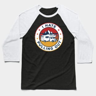 RV Camping Dad Retro Camper Baseball T-Shirt